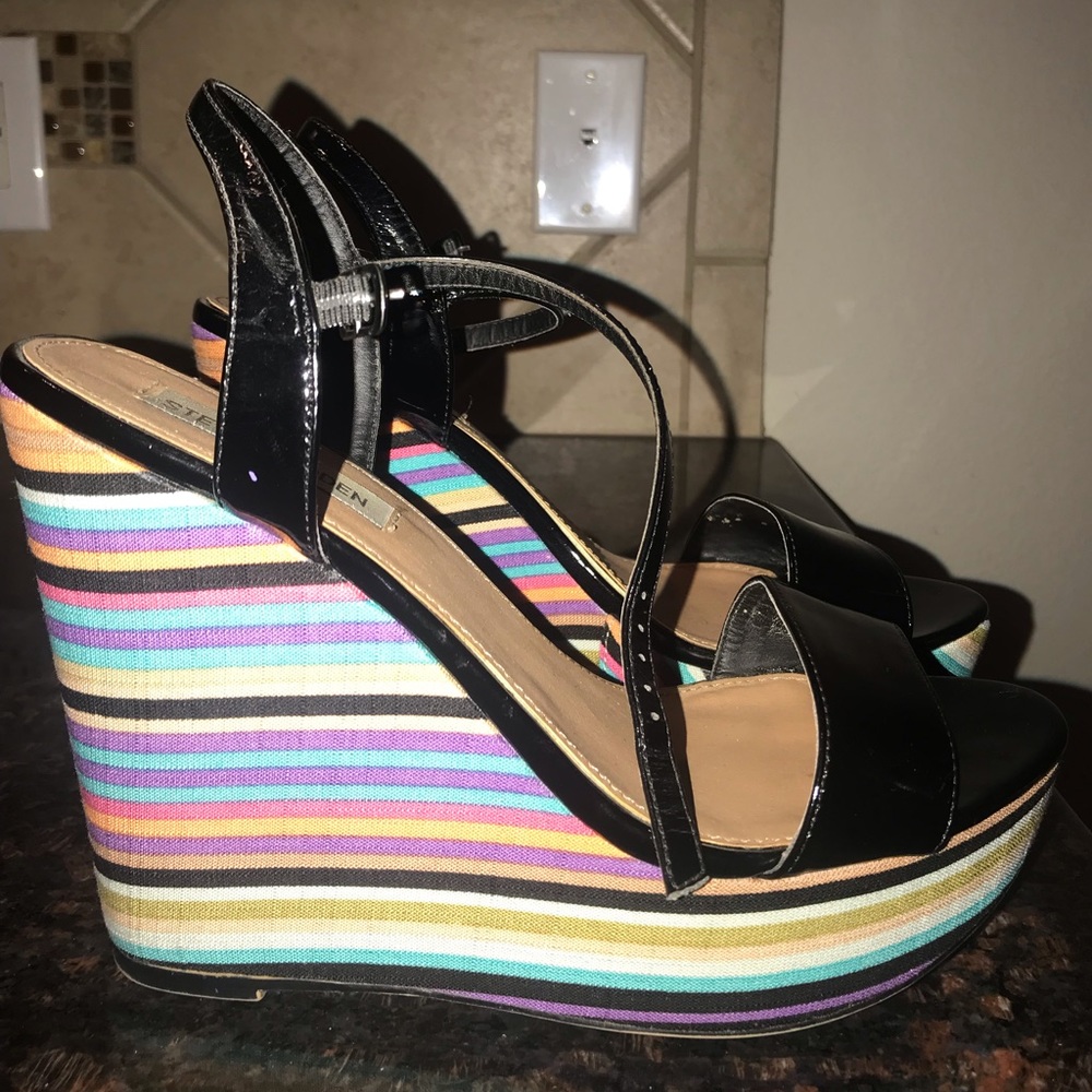 Multi-color Wedge Sandals